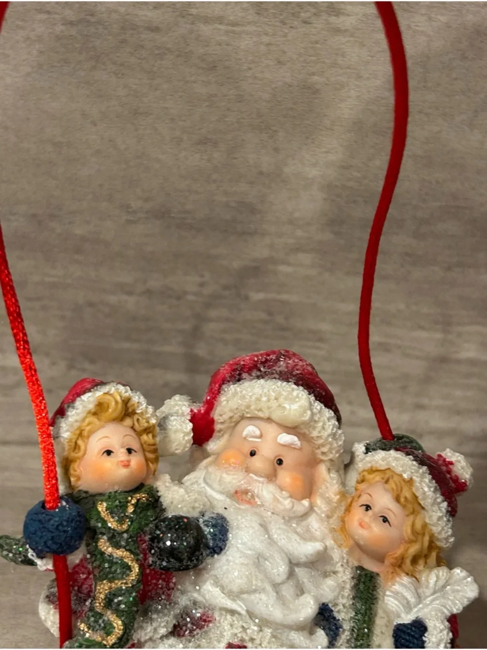 Vintage Santa on a Swing Christmas Decoration